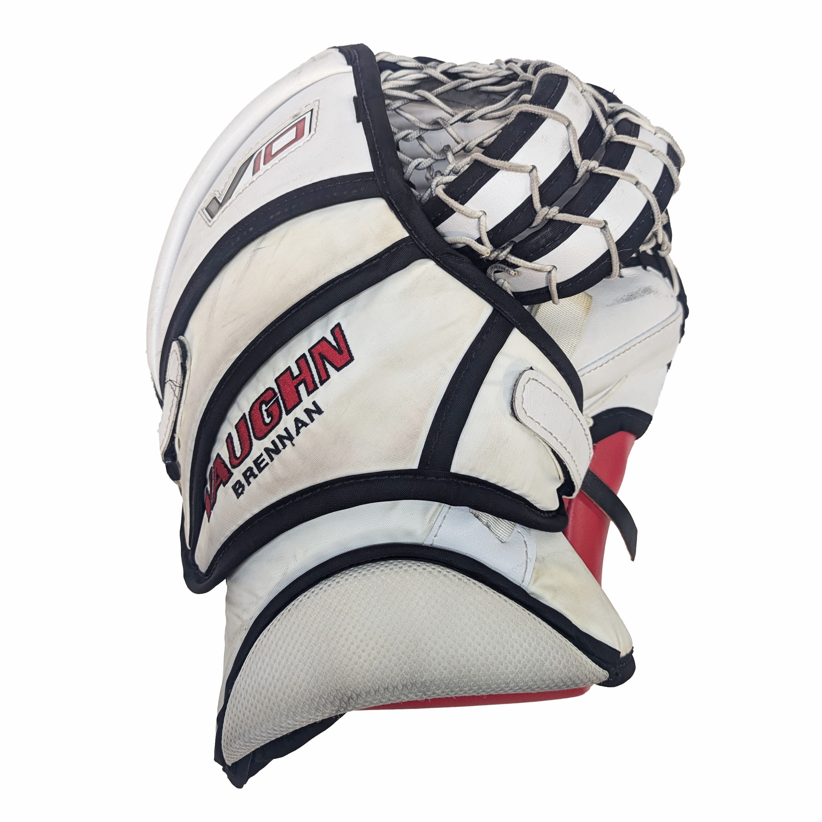 Vaughn Velocity V10 - Gant de gardien de but Pro Stock d'occasion (blanc/rouge/noir)